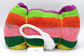 Hamac Filet Mexicain : Hamacs Mayas au crochet : Maya crochet orange blanc