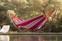 Hamac Toile Coton : XXL de 170 à 210 cm : Pêche Pastel
