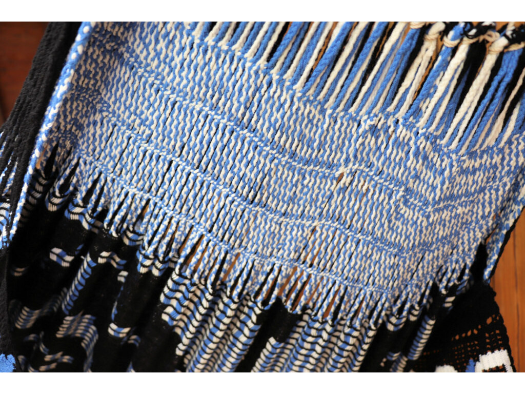 Hamac double face Wayuu Chinchorro Bleu Guajira 15 Hamac double face Wayuu Chinchorro Bleu Guajira 15