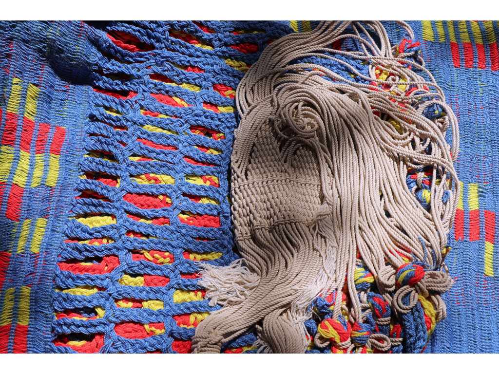 Hamac Wayuu Chinchorro bleu 41