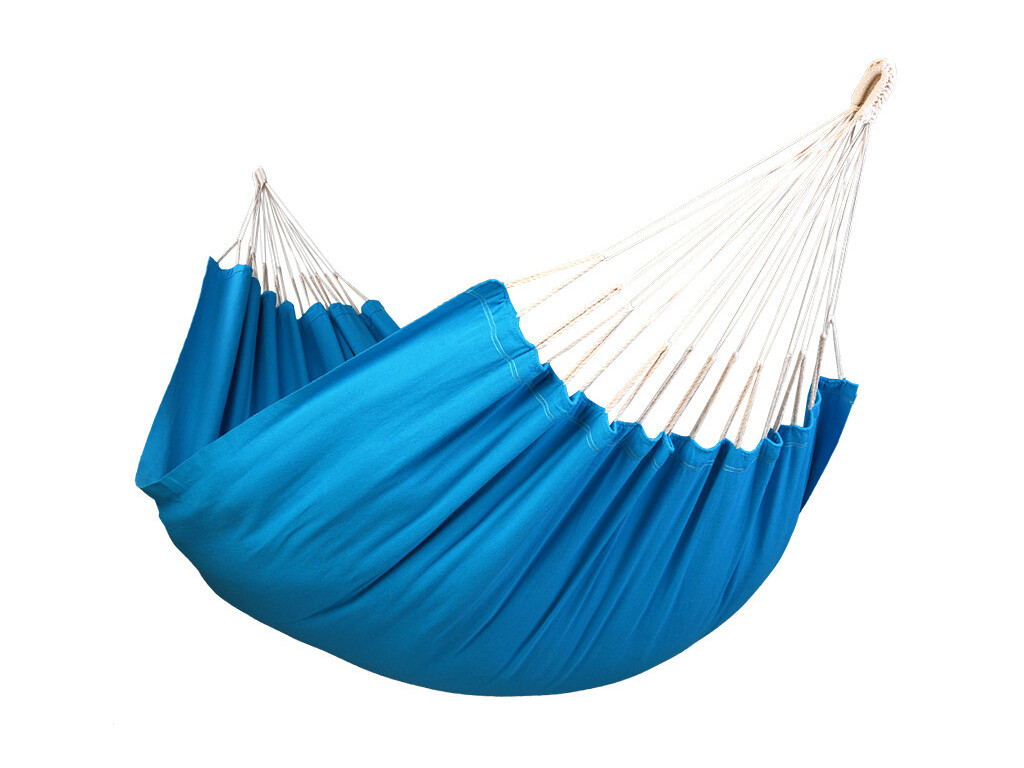 Hamac une place en coton recyclé turquoise