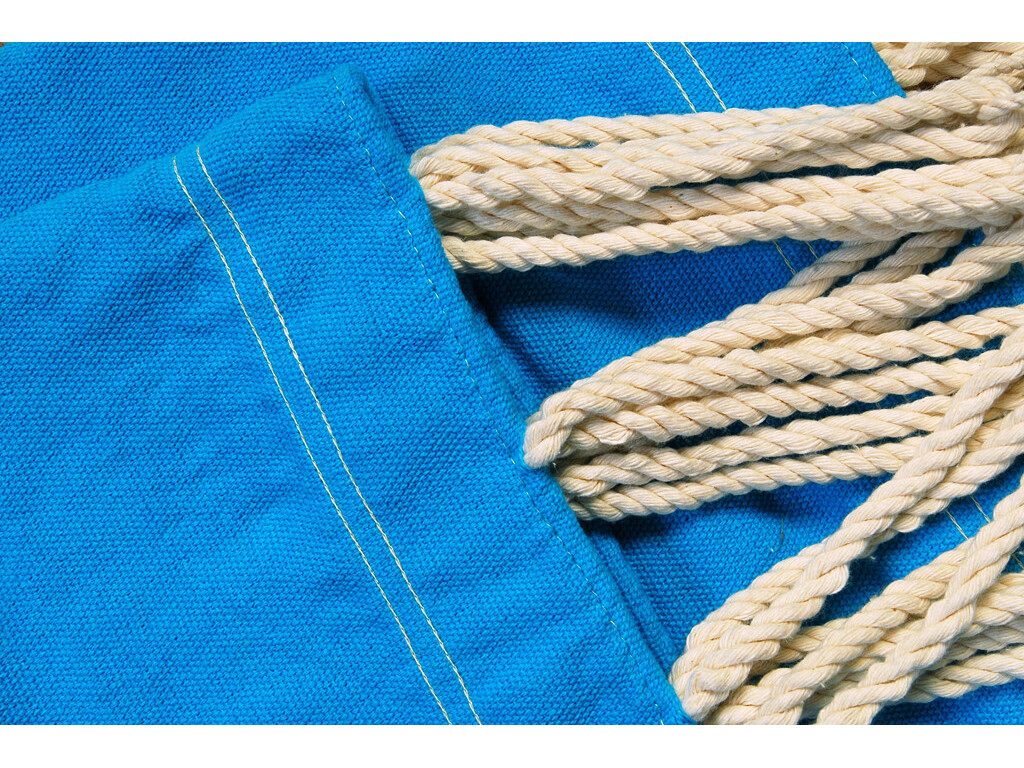 Hamac une place en coton recyclé turquoise