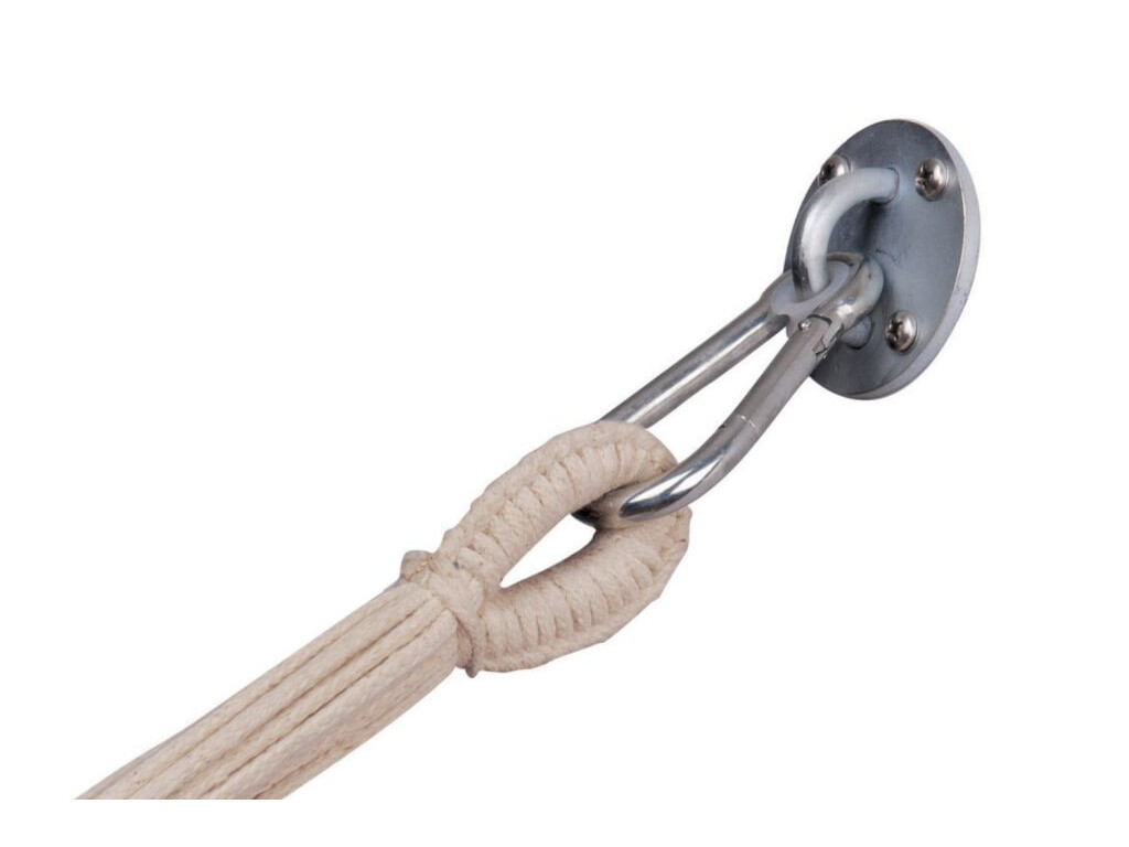 Fixation murale pour hamac | Kit complet avec mousqueton - 200 kg