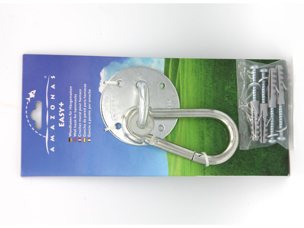 Fixation murale pour hamac | Kit complet avec mousqueton - 200 kg Fixation murale pour hamac | Kit complet avec mousqueton - 200 kg