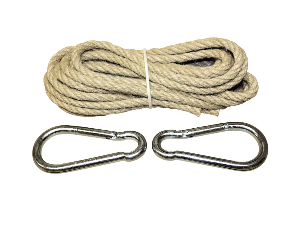 Kit corde et mousquetons en acier pour une fixation solide du hamac