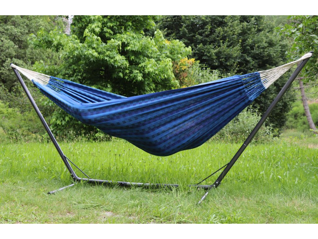 et Hamac double Colombia Azul Luxe sur pied Sumo Grande - élégance