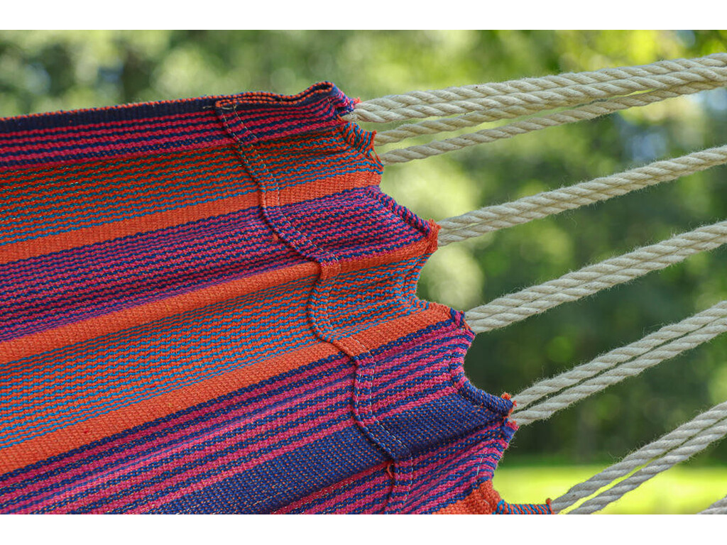 Hamac en toile: Hamac simple: Hamac une personne en coton recyclé Azaela de la Colombie Hamac en toile: Hamac simple: Hamac une personne en coton recyclé Azaela de la Colombie