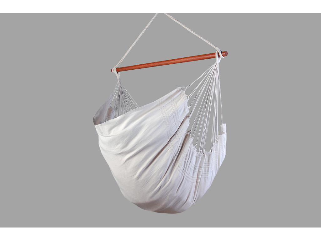 Hamac chaise écru fauteuil suspendu Tinga en coton