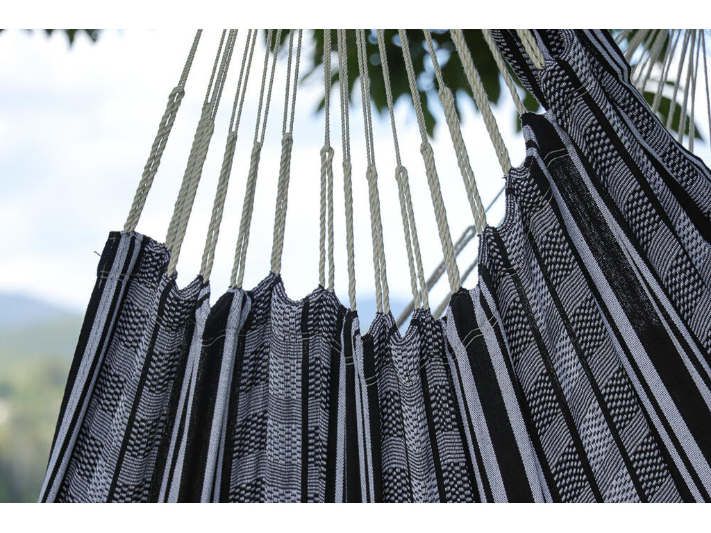 Hamac chaise de Colombie Carthagène Noir et Blanc