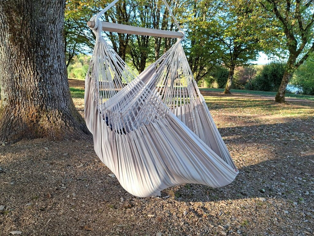Chaise hamac XL écrue Cream artisanale de Colombie | Hamac.fr
