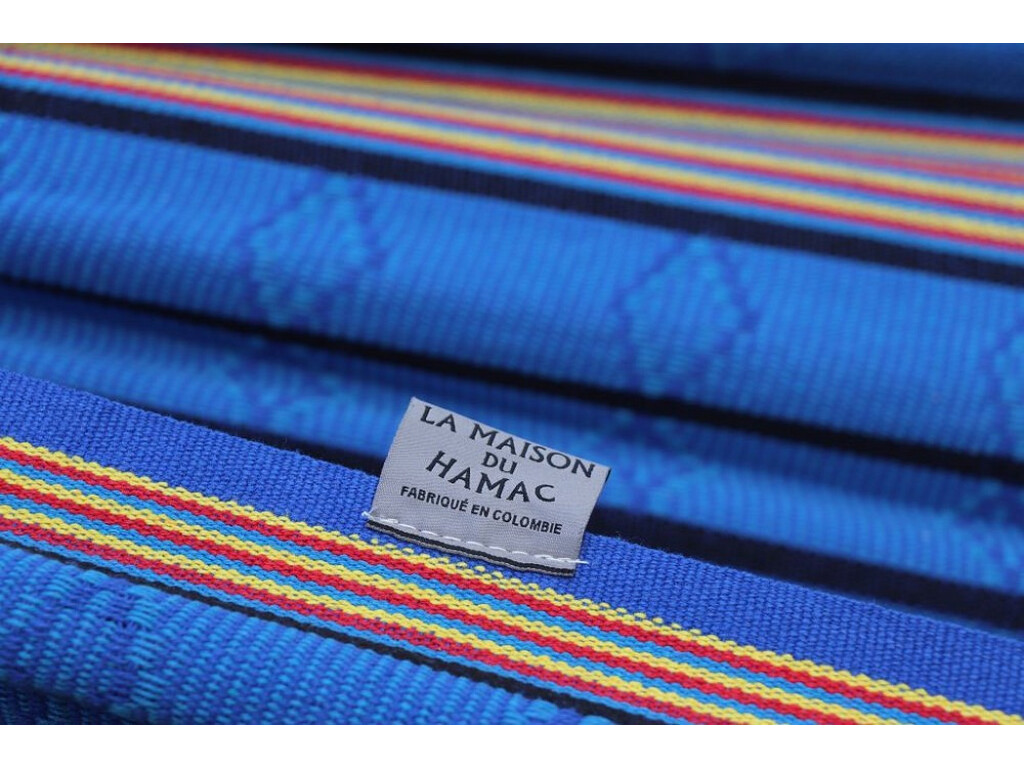 Support hamac: Hamac double sur pied réglable : Set Hamac double Cali Caraïbes bleu sur pied
