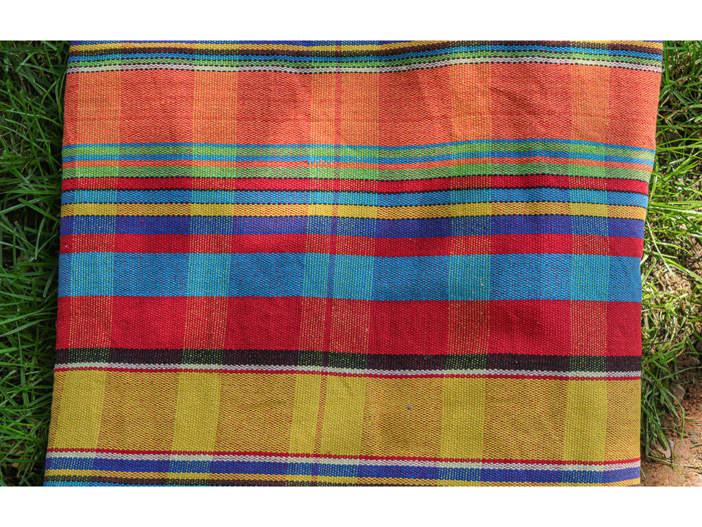 Hamac simple colombien en coton recyclé jaune - modèle Zinnia