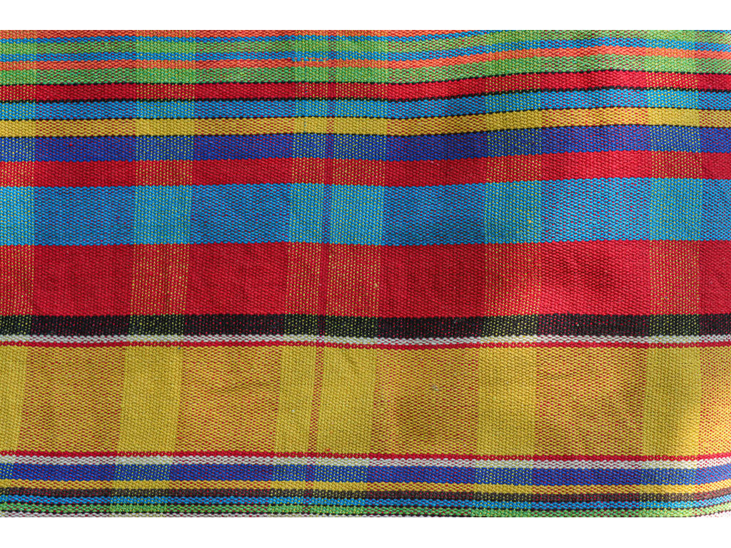 Hamac simple colombien en coton recyclé jaune - modèle Zinnia