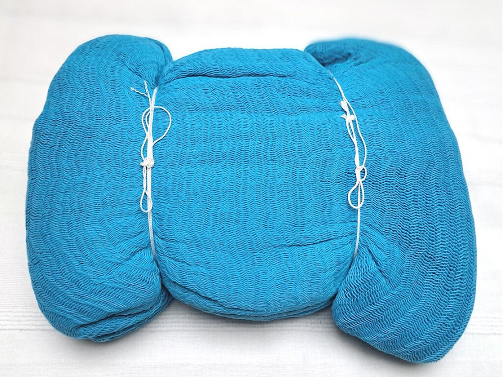 Hamac filet Mexicain Crochet Bleu 1