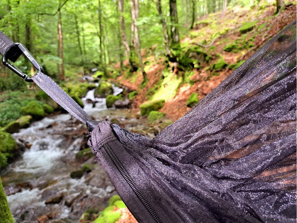 Hamac de voyage double ultra léger avec moustiquaire intégrée