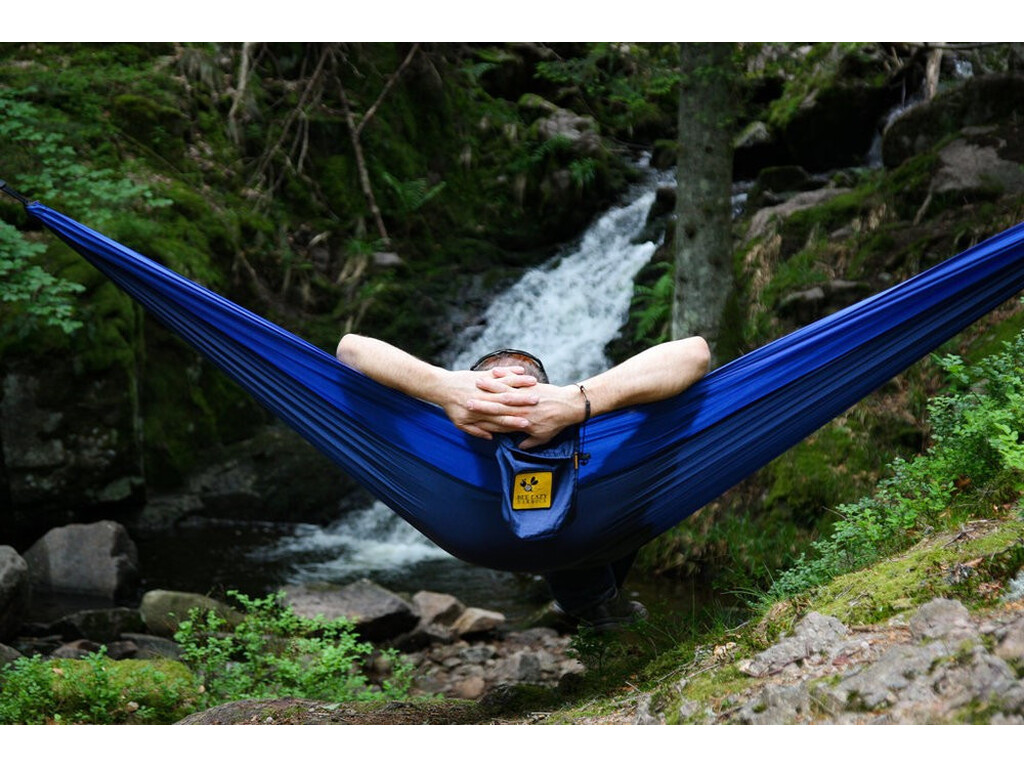 Hamac de voyage double bleu nuit | Bee Lazy Blue Note