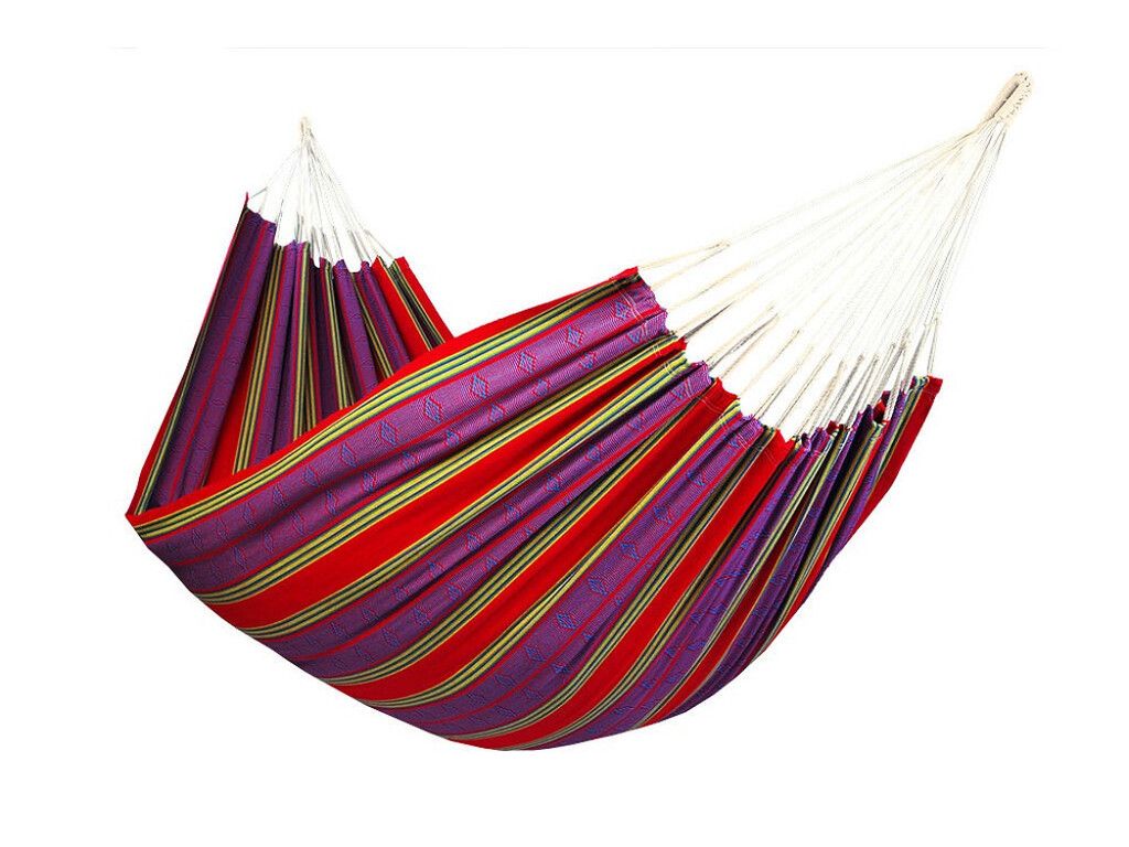 Hamac double en toile de coton recyclé Cali Violet Détente écologique