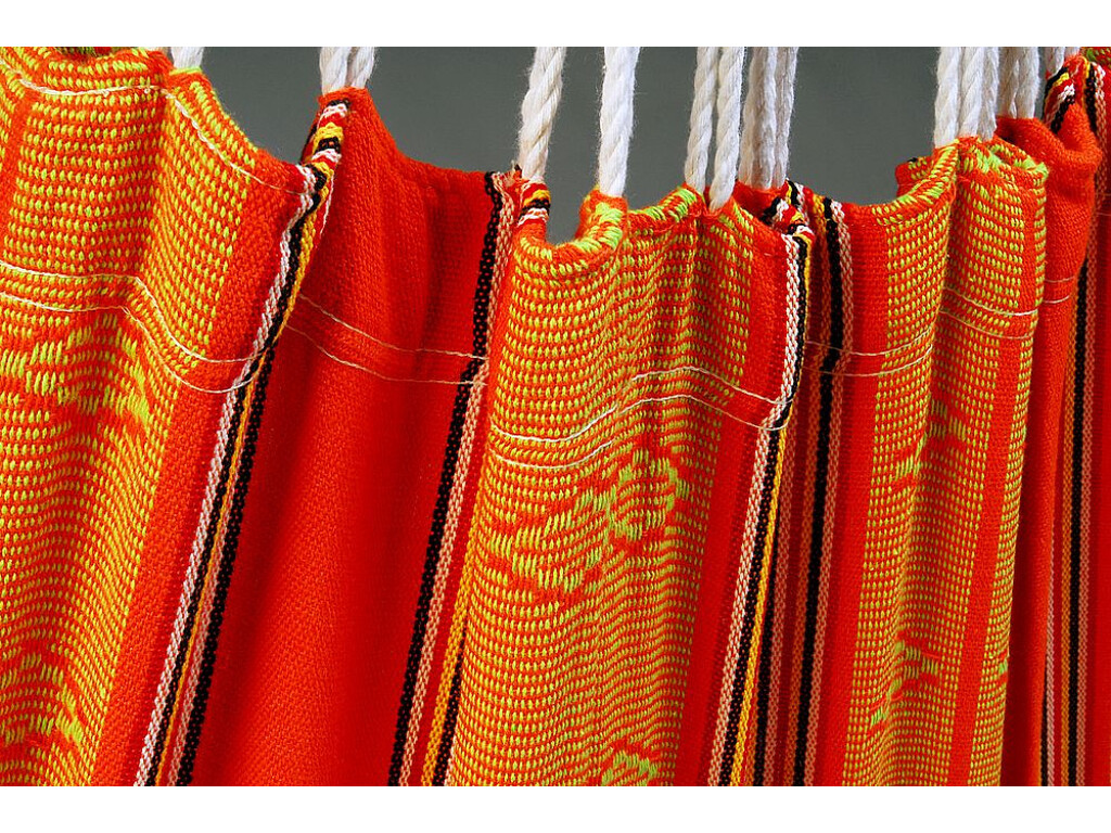 Hamac double en coton recyclé orange-Cali Naranja