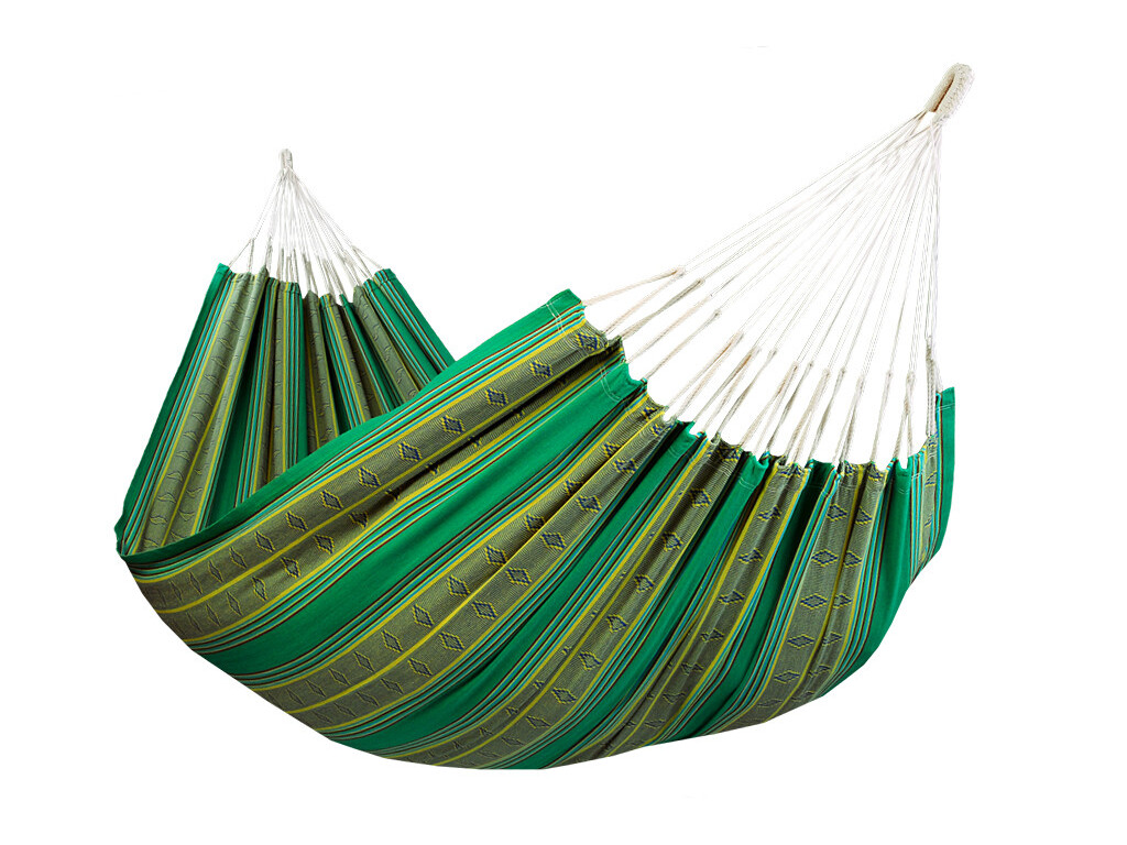 Hamac double en coton recyclé Cali Esmeralda - Confort pour deux