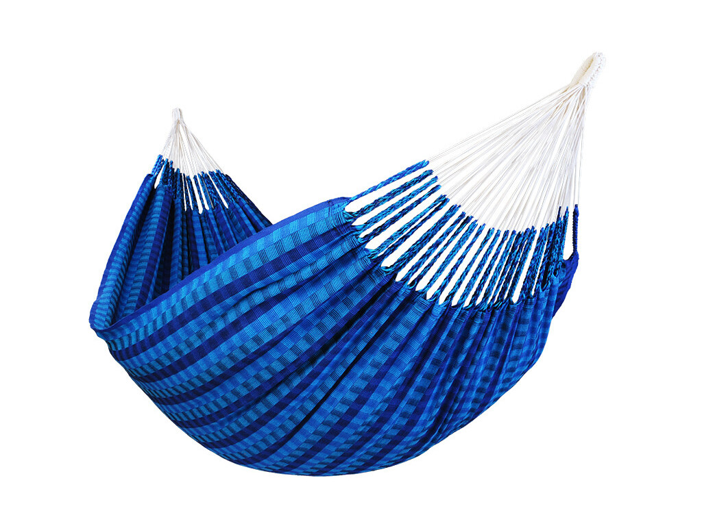 Hamac double coton recyclé Colombia Blue - Confort écologique à deux