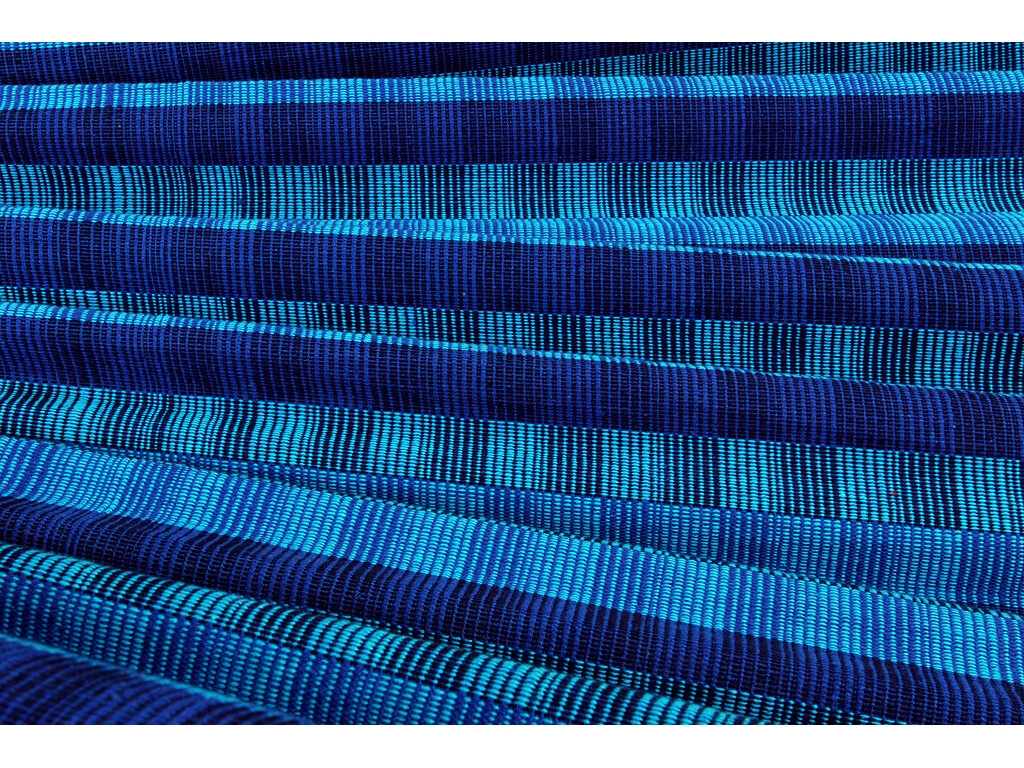 Hamac double coton recyclé Colombia Blue - Confort écologique à deux