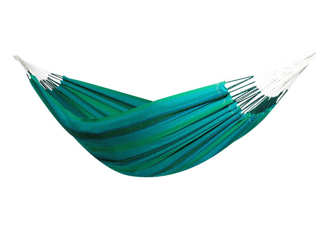 Hamac double en coton recyclé Vert - verde Aqua