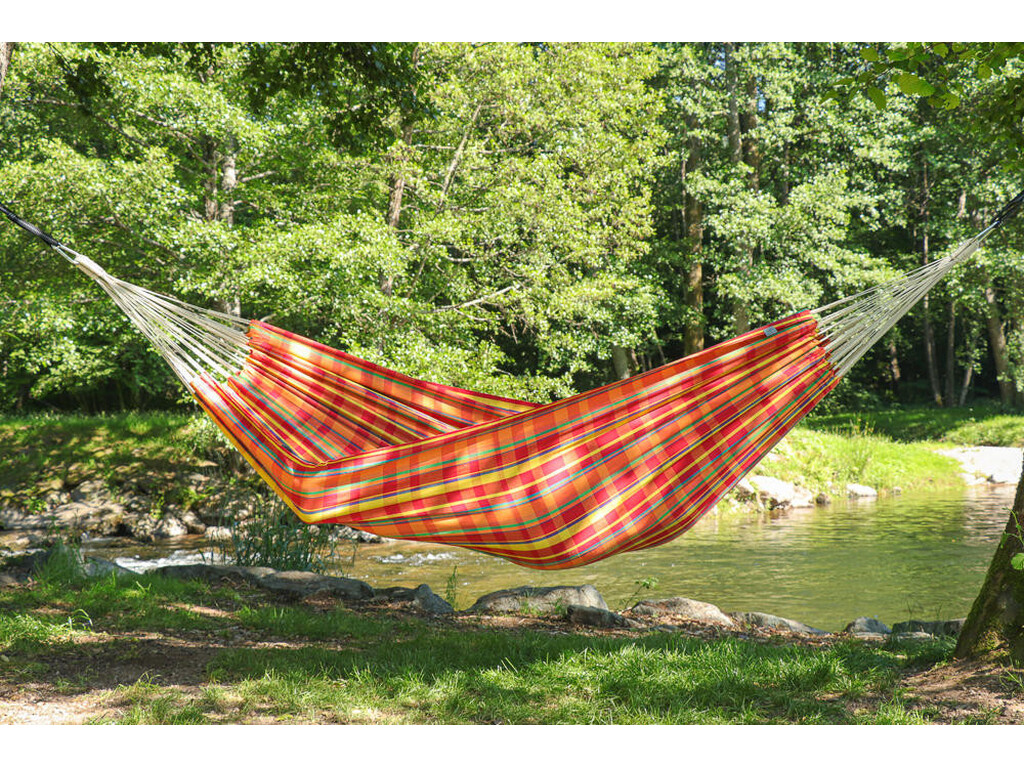 Hamac double rouge - Madras rouge
