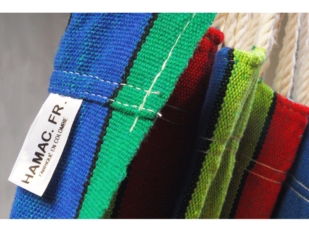 Hamac une personne de Colombie bleu - modèle Bogota Hamac une personne de Colombie bleu - modèle Bogota