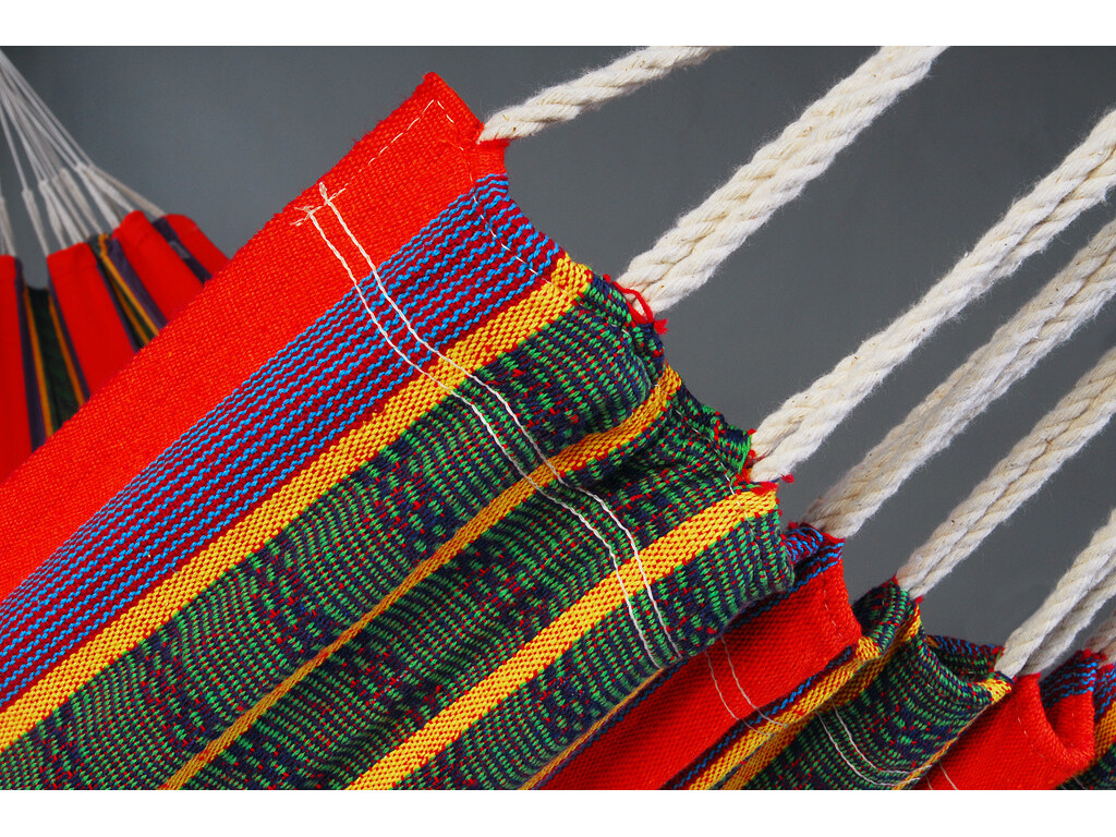 Hamac une place orange solo coton recyclé