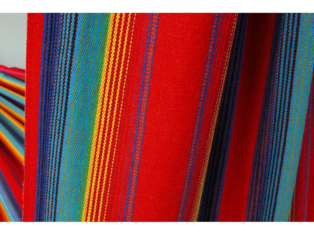 Hamac pour une personne coton recycle rouge - Modèle Saltillo