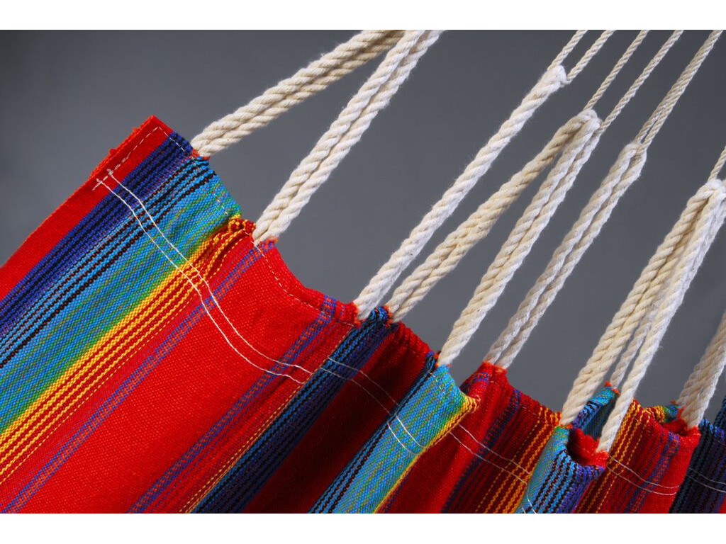 Hamac pour une personne coton recycle rouge - Modèle Saltillo