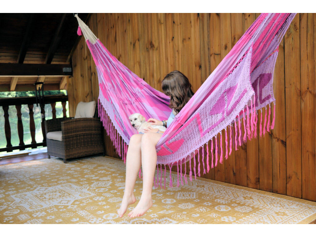 Hamac Chinchorro Wayuu Rose L 44 Hamac Chinchorro Wayuu Rose L 44