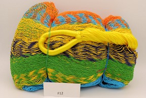 Hamac filet en coton du Mexique : modèle familial F12 - 1,5 kg et 400 cm de long