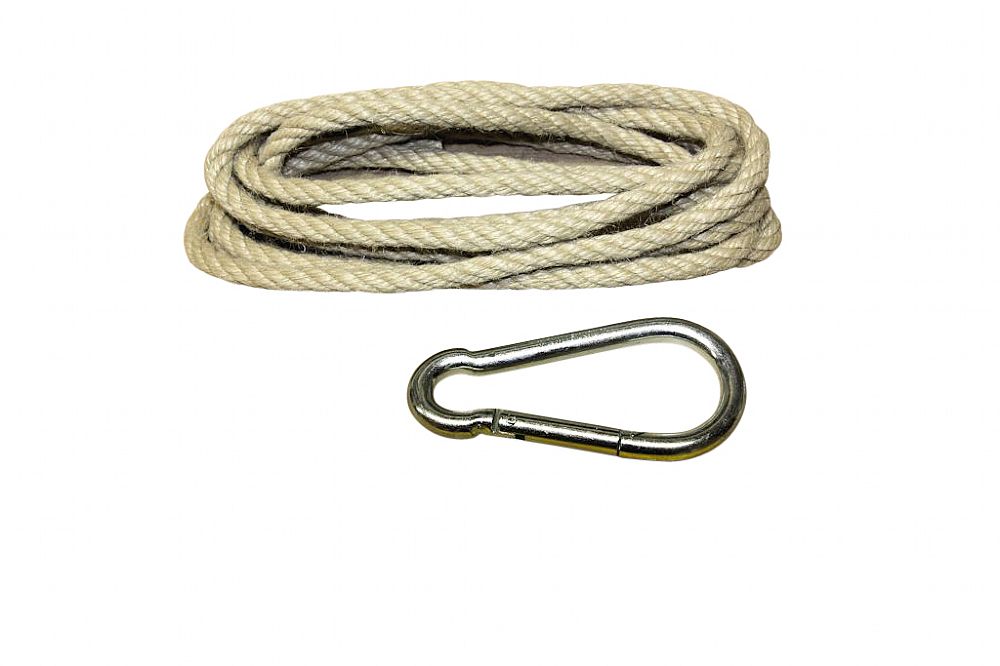 Kit de Fixation pour Balançoire Suspendu avec Crochets Mousqueton Unigear Lot de 2 Corde pour hamac Charge Maximale 500KG 