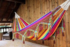 Hamac tissé main XXL en acrylique Rosa 29