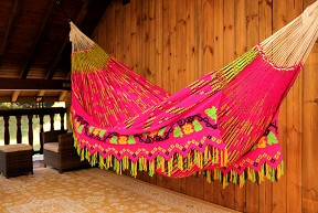 Hamac Wayuu Chinchorro Rose 40