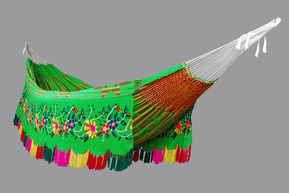 Chinchorro Wayuu Doble cara  Esmeralda de la Guajira