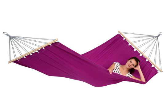 Hamac en toile : Hamac à barres :  Hamac à barres Miami Berry pour une personne, confort et stabilité garantis