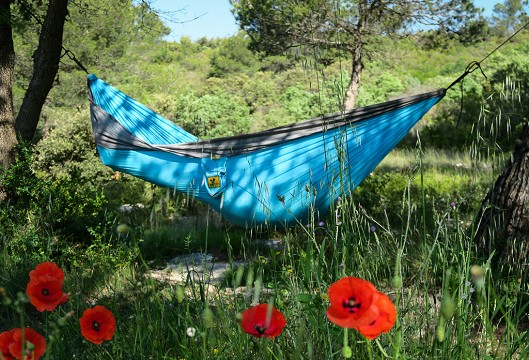 Hamac de Voyage : Hamac Bee Lazy  : Hamac simple parachute Bee Lazy Electric Sky 