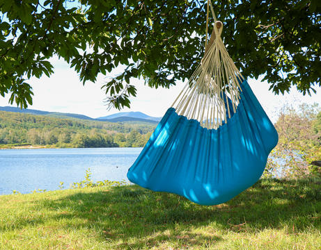 Fauteuil suspendu : Fauteuil suspendu  : Hamac chaise de la Colombie XL bleue Lagoon