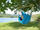 Fauteuil suspendu : Fauteuil suspendu  : Hamac chaise de la Colombie XL bleue Lagoon