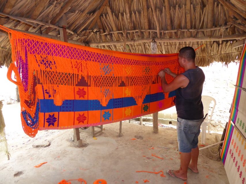 Fabrication d’un hamac en Colombie San Jacinto.